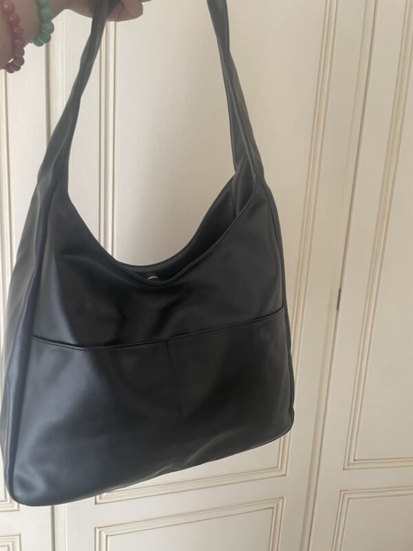 Borsa nera ecopelle - immagine 3