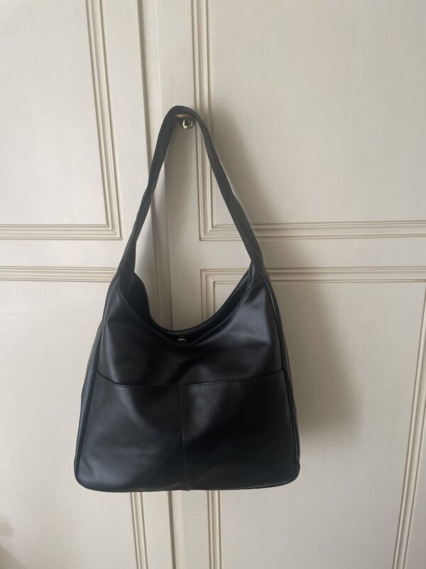 Borsa nera ecopelle - immagine 4