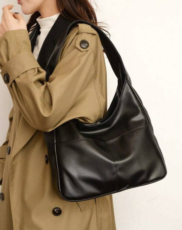 Borsa nera ecopelle - immagine 2