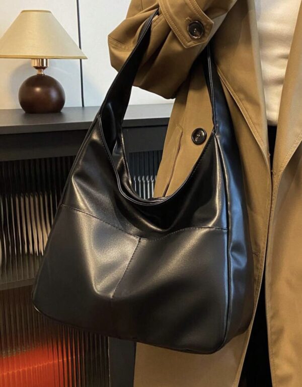 Borsa nera ecopelle