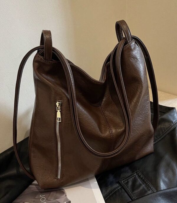 Borsa marrone ecopelle