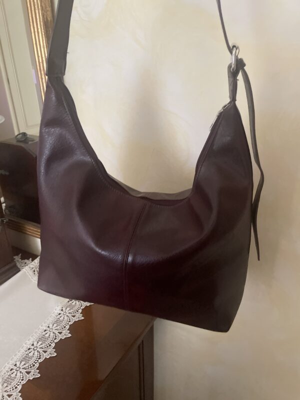 Borsa viola porpora a tracolla - immagine 2