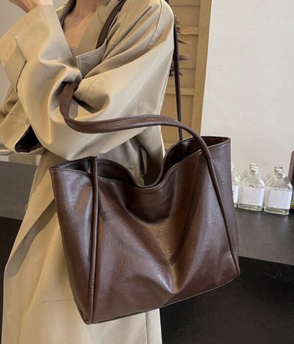 Borsa marrone ecopelle