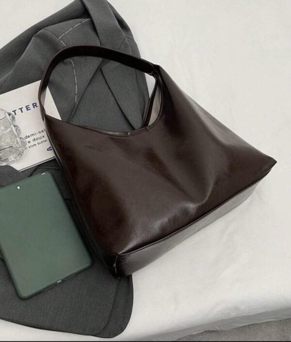 Borsa marrone ecopelle - immagine 2