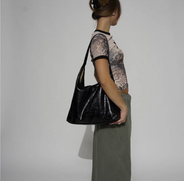Borsa nera a spalla - immagine 2