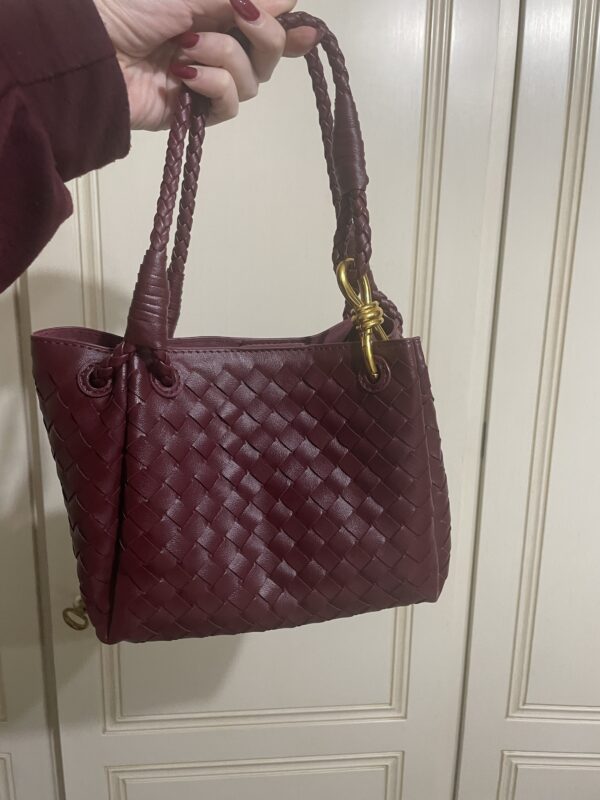 Borsa Borgogna intrecciata - immagine 3