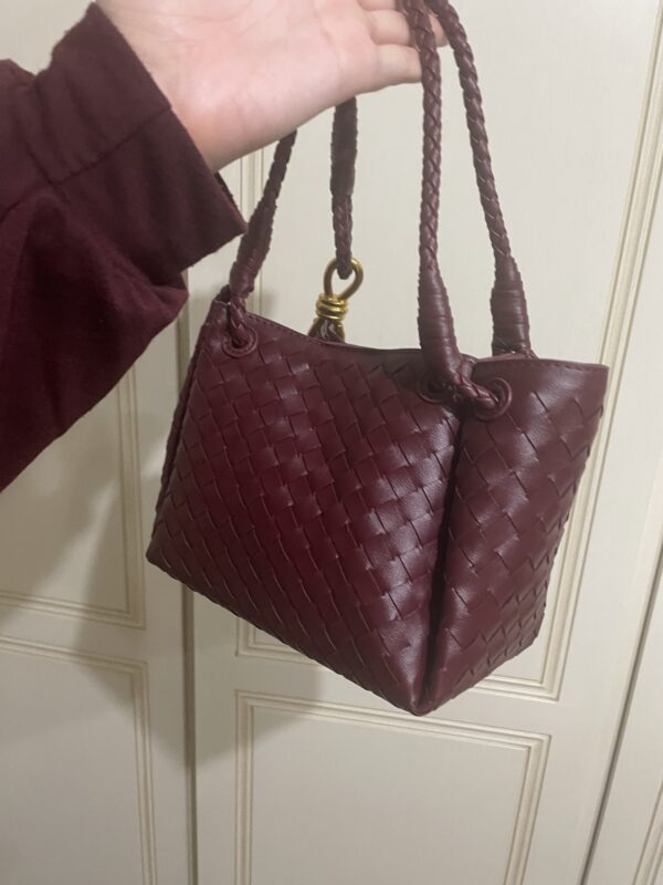 Borsa Borgogna intrecciata - immagine 5