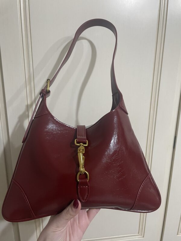 Borsa rossa lucida - immagine 2