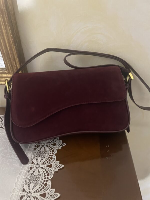 Borsa scamosciata prugna - immagine 5