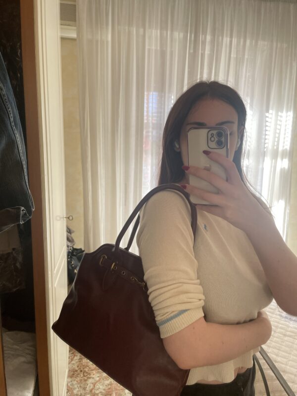 Borsa Borgogna ecopelle - immagine 2