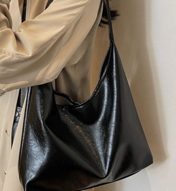 Borsa nera ecopelle