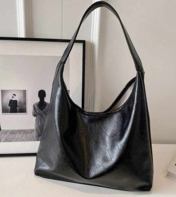 Borsa nera ecopelle - immagine 2