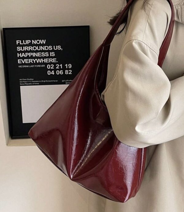 Borsa rossa Borgogna ecopelle