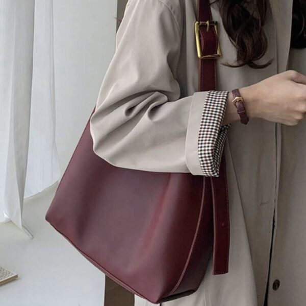 Borsa Borgogna ecopelle - immagine 2