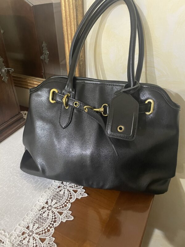 Borsa nera ecopelle - immagine 2