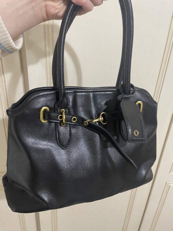 Borsa nera ecopelle - immagine 5