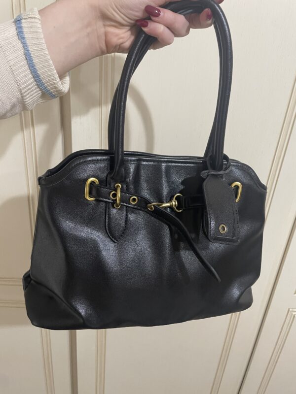 Borsa nera ecopelle - immagine 4