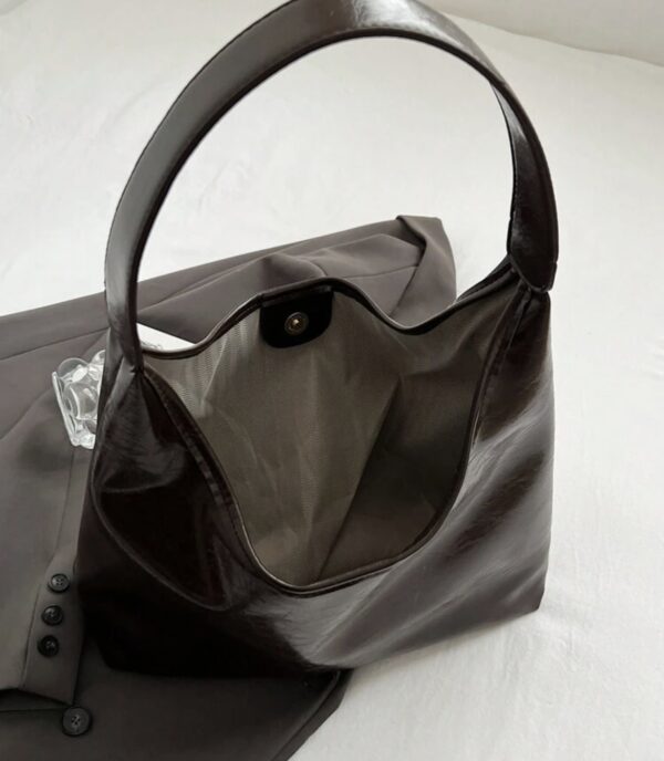 Borsa marrone ecopelle - immagine 2