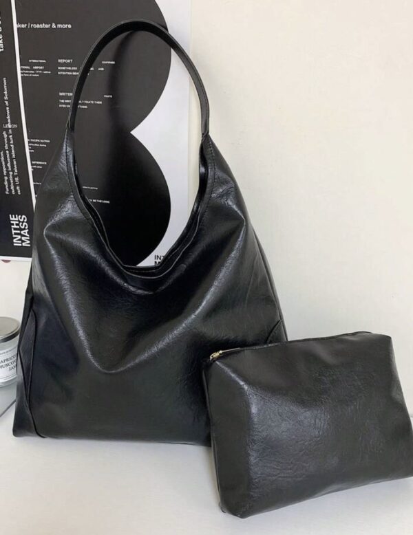 Borsa nera ecopelle - immagine 2