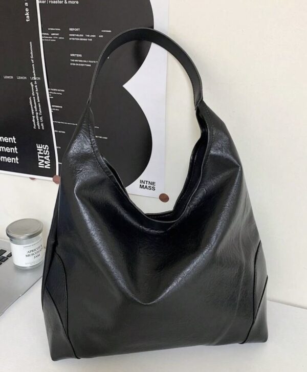 Borsa nera ecopelle - immagine 4