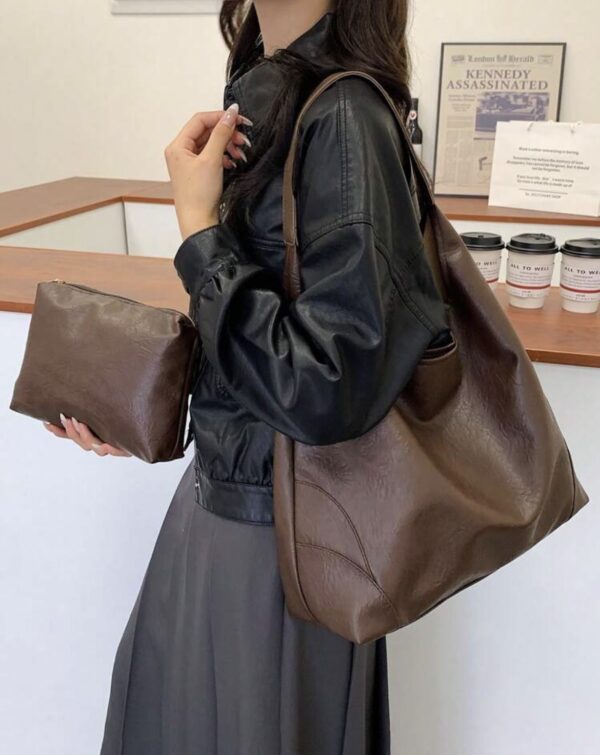 Borsa marrone ecopelle