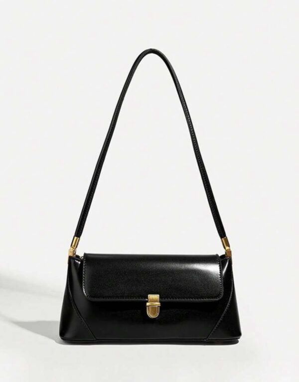 Borsa nera similpelle a spalla