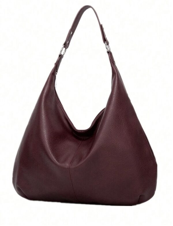 Borsa viola porpora a spalla - immagine 4