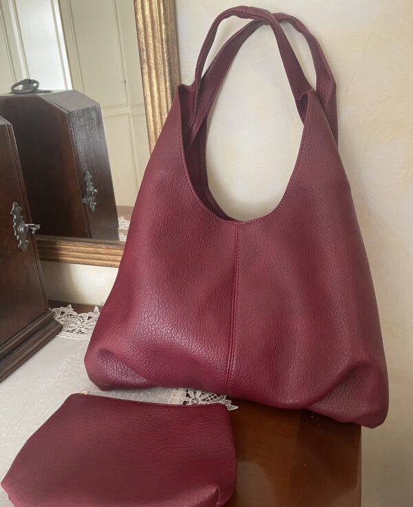 Borsa Borgogna similpelle