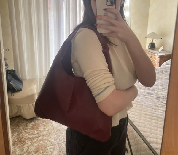 Borsa Borgogna similpelle - immagine 3