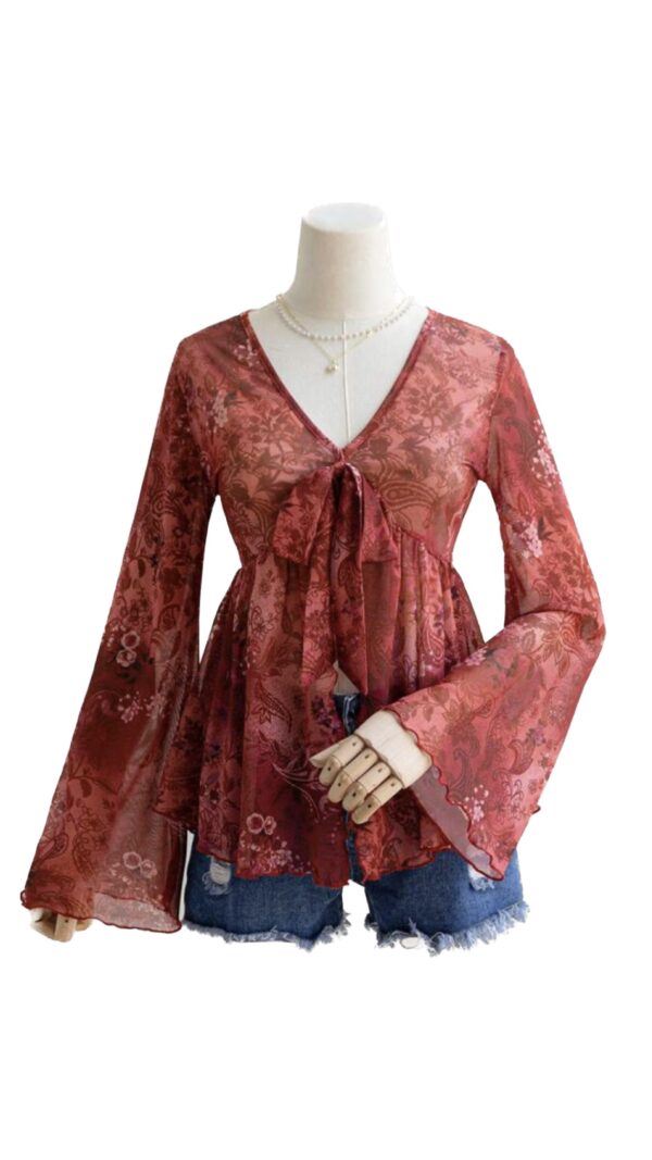 Camicetta Rossa Elegante Taglia Unica