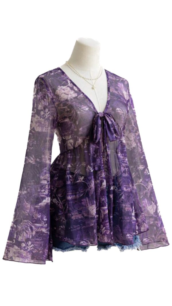 Camicetta Viola Elegante Taglia Unica