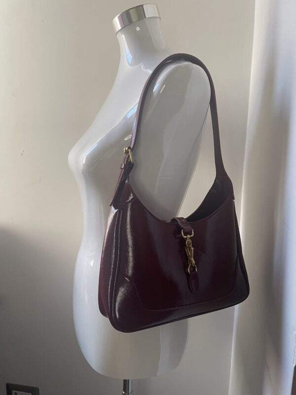 Elegante Borsa Rossa Borgogna Stile Gucci - immagine 3