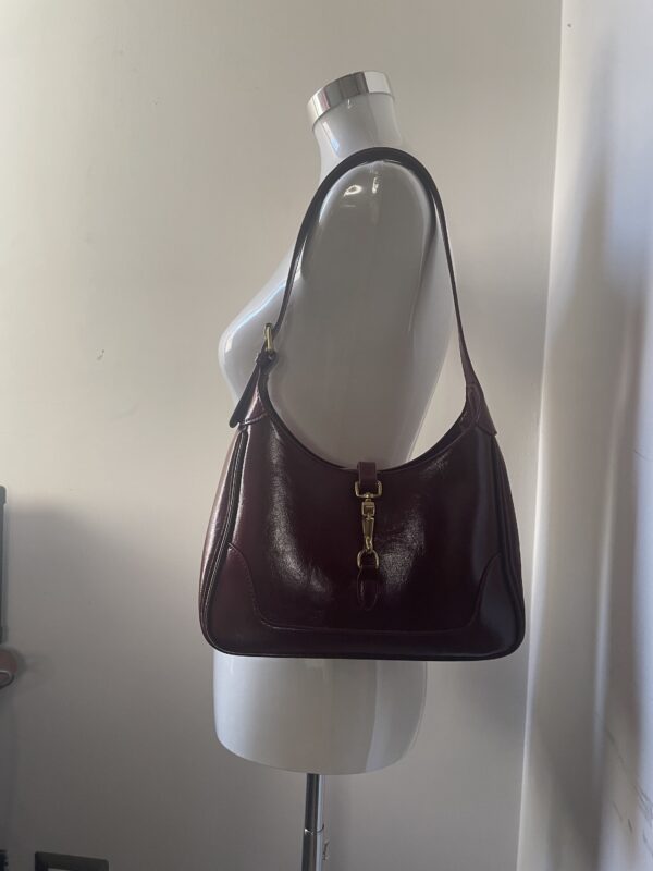 Elegante Borsa Rossa Borgogna Stile Gucci - immagine 2