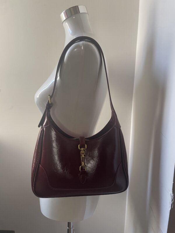 Elegante Borsa Rossa Borgogna Stile Gucci