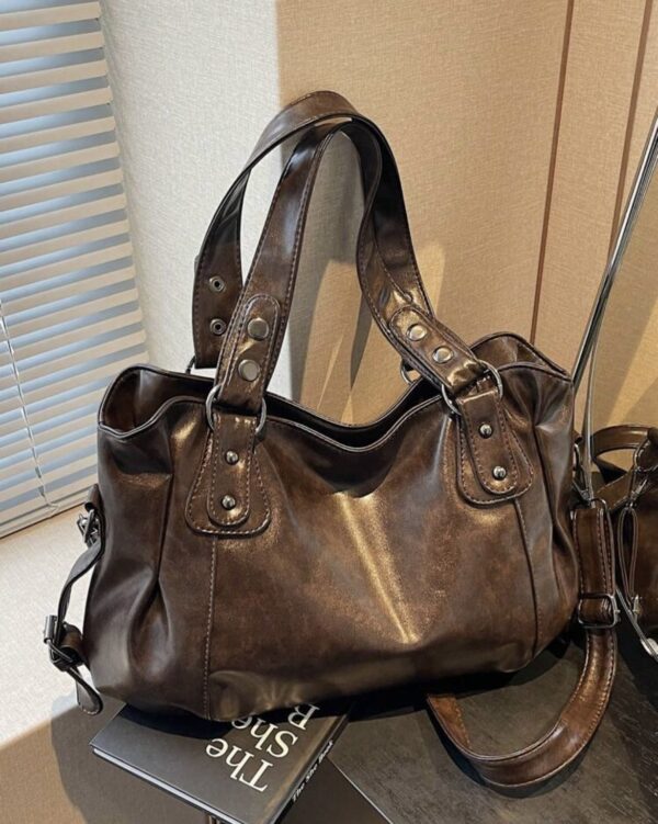 Borsa marrone multitasche - immagine 6