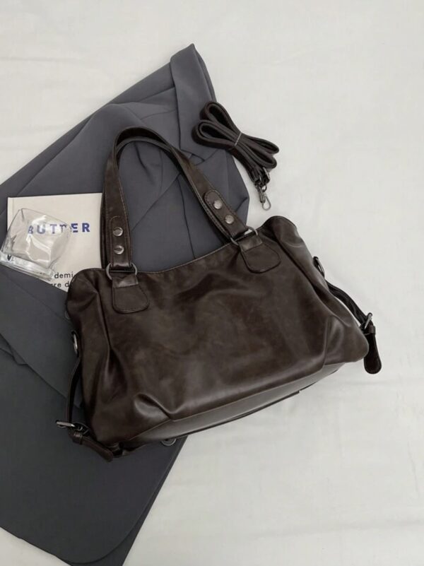 Borsa marrone multitasche - immagine 5