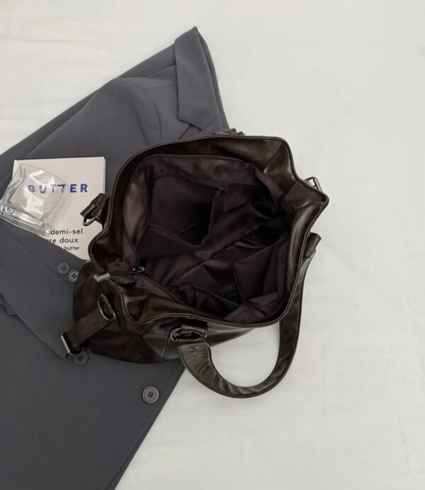 Borsa marrone multitasche - immagine 3