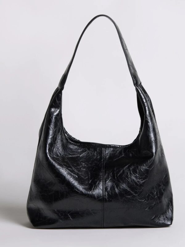 Borsa Nera a Spalla in Pelle Vegana: Eleganza Etica - immagine 3