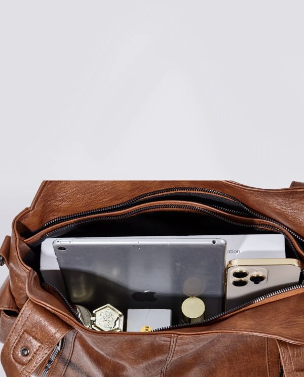 Borsa Marrone Maxi: Versatilità a Spalla e Tracolla - immagine 2